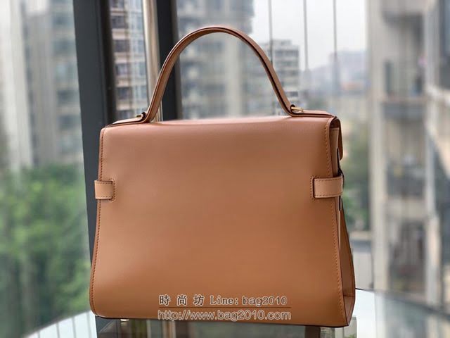 DELVAUX女包 比利時品牌 Tempete手袋 柔軟牛皮 德爾沃女手提包 中號手拎包 Delvaux單肩斜挎包 TP0028拼色奶茶  fcs1228